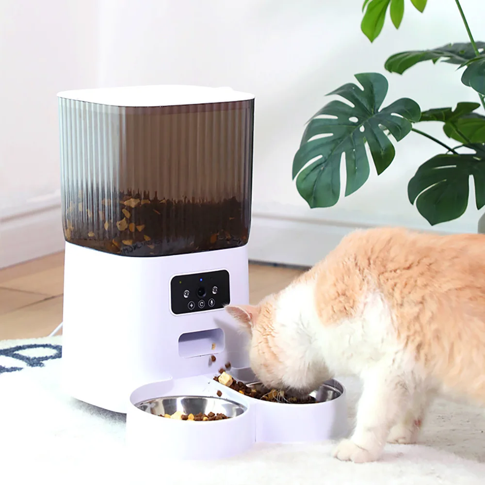 5L Pet Feeder with Camera Automatic Cat Feeder Smart Dog Food Dispenser WiFi Timing Quantitative Stainless Steel Feeding Bowl - Image 13