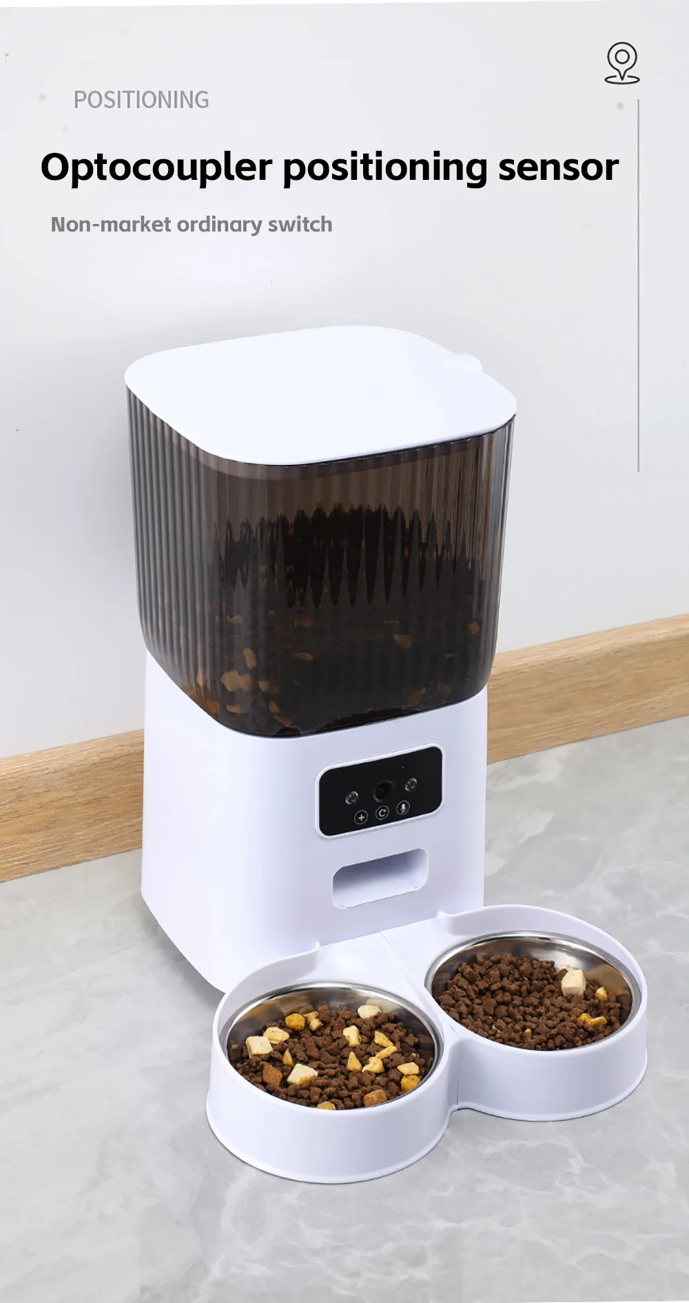 5L Pet Feeder with Camera Automatic Cat Feeder Smart Dog Food Dispenser WiFi Timing Quantitative Stainless Steel Feeding Bowl - Image 16