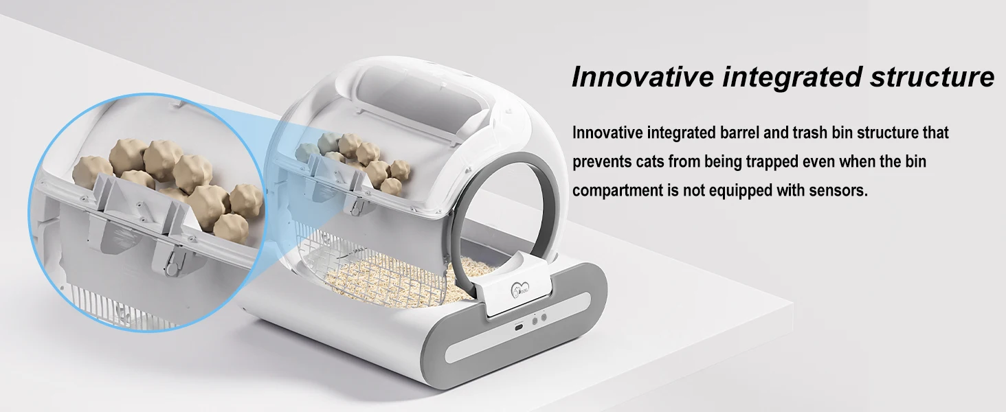DOEL Automatic Cat Litter Box Self Cleaning with App Control & Cat Litter Mat Smart Cat Toilet for Multiple Large Cats - Image 11