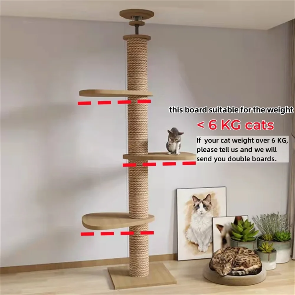 Adjustable Cat Tree House Cat Tower Floor to Ceiling Cats Multi-Level Condo With Scratching Post Hammock Pet Cat Pet Products - Image 21