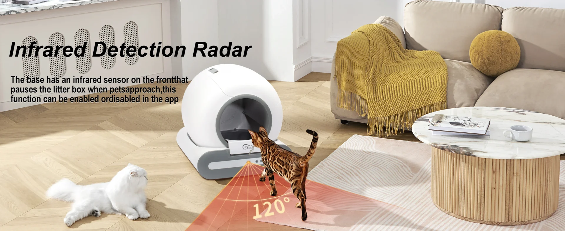 DOEL Automatic Cat Litter Box Self Cleaning with App Control & Cat Litter Mat Smart Cat Toilet for Multiple Large Cats - Image 9